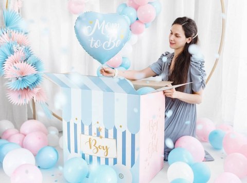Balon foliowy Mom to Be, 35cm, niebieski Partydeco Balon foliowy Mom to Be, 35cm, niebieski Partydeco