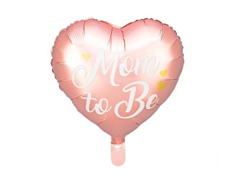 Balon foliowy Mom to Be, 35cm, różowy Partydeco