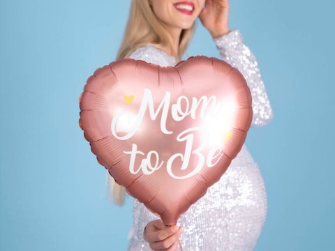 Balon foliowy Mom to Be, 35cm, różowy Partydeco Balon foliowy Mom to Be, 35cm, różowy Partydeco