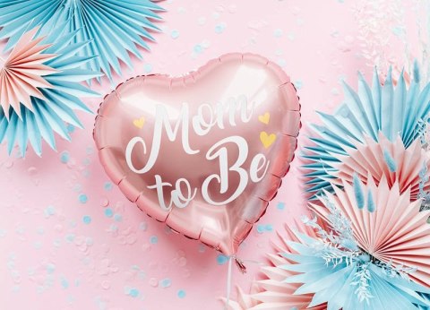 Balon foliowy Mom to Be, 35cm, różowy Partydeco Balon foliowy Mom to Be, 35cm, różowy Partydeco