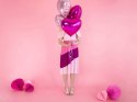 Balon foliowy Serce, 45cm, Ciemny Róż Partydeco