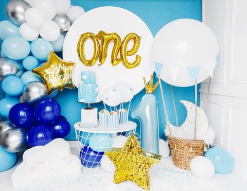 Balon foliowy złota Gwiazdka Mam Roczek, 48cm Partydeco Balon foliowy złota Gwiazdka Mam Roczek, 48cm Partydeco