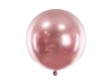 Balon lateksowy Gigant, Glossy, Chrome, Różowe Złoto, Rose Gold, 60cm, 1 szt. Partydeco