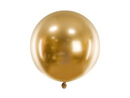 Balon lateksowy Gigant, Glossy, Chrome, Złoty, 60cm, 1 szt. Partydeco