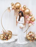 Balon lateksowy Gigant, Glossy, Chrome, Złoty, 60cm, 1 szt. Partydeco