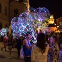 Balon przeźroczysty bobo z lampkami led na patyku 50cm, 1 kompl. Marka niezdefiniowana