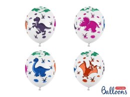 Balony Lateksowe, Dinozaury, 30 cm, (1 op. / 6 szt.) Partydeco