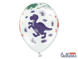 Balony Lateksowe, Dinozaury, 30 cm, (1 op. / 6 szt.) Partydeco