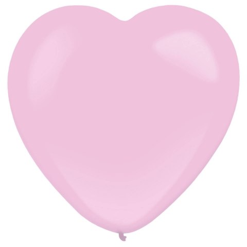 Balony Lateksowe Różowe Serca, Decorator Standard Heart Pink, 30cm, 50 szt. Amscan / Anagram