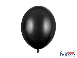 Balony Strong, Metaliczne Czarne, 30cm, 10 szt. Partydeco