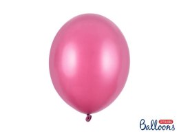 Balony Strong, Metaliczne Hot Pink, różowe 30cm, 10 szt. Partydeco