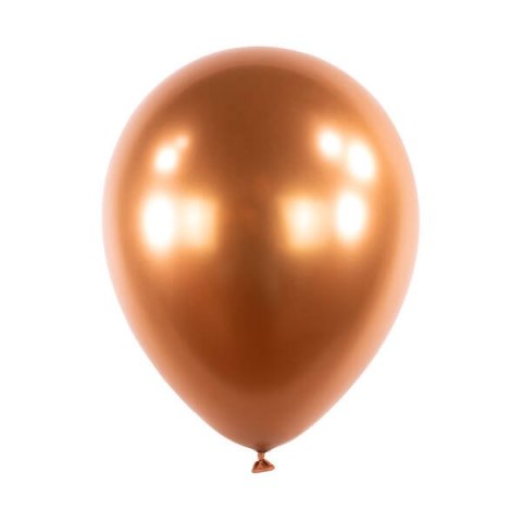 Balony lateksowe Bursztynowe, Decorator Satin Luxe Chrome Amber, 28cm, 50 szt. Amscan / Anagram