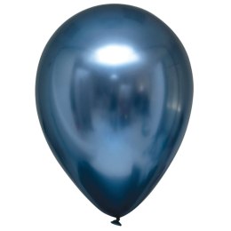 Balony lateksowe Niebieskie, Decorator Satin Luxe Chrome Azur, 12cm, 100 szt. Amscan / Anagram