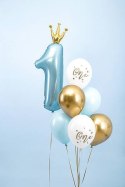 Balony lateksowe One, Pastel Light Blue Roczek 30cm, 6 szt. Partydeco