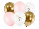 Balony lateksowe One, Pastel Pale Pink, Roczek 30cm, 6 szt. Partydeco