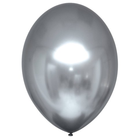 Balony lateksowe Srebrne, Decorator Satin Luxe Chrome Platinum, 12cm, 100 szt. Amscan / Anagram