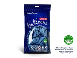 Balony lateksowe Strong, Chabrowe, Metallic Cornflower Blue 30cm, 10 szt. Partydeco