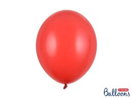 Balony lateksowe Strong, Czerwone, Pastel Poppy Red, 30cm, 10 szt. Partydeco