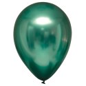 Balony lateksowe Zielone, Decorator Satin Luxe Chrome Emerald, 28cm, 50 szt. Amscan / Anagram