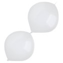 Balony lateksowe z łącznikiem Białe, Decorator Standard E-Link Frosty White,, 30cm, 50 szt. Amscan / Anagram