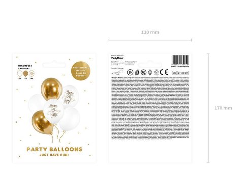 Balony urodzinowe Happy Birthday To You, mix, 30cm, 6 szt. Partydeco Balony urodzinowe Happy Birthday To You, mix, 30cm, 6 szt. Partydeco