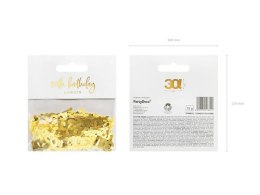 Konfetti metalizowane złote, liczba 30, 15g Partydeco