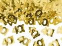 Konfetti metalizowane złote, liczba 40, 15g Partydeco