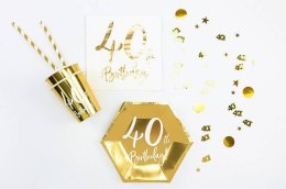 Konfetti metalizowane złote, liczba 40, 15g Partydeco