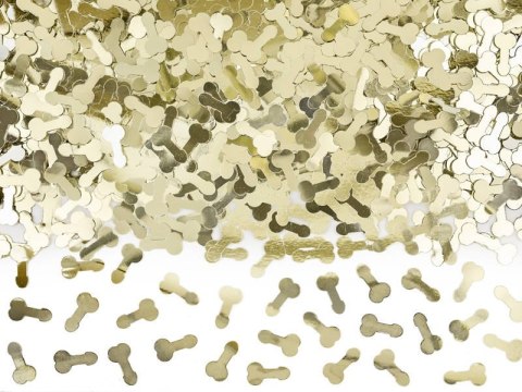 Konfetti metalizowane złote, penisy 30g Partydeco Konfetti metalizowane złote, penisy 30g Partydeco