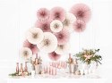 Kubeczki Kropki, Białe, rose gold 260ml Partydeco