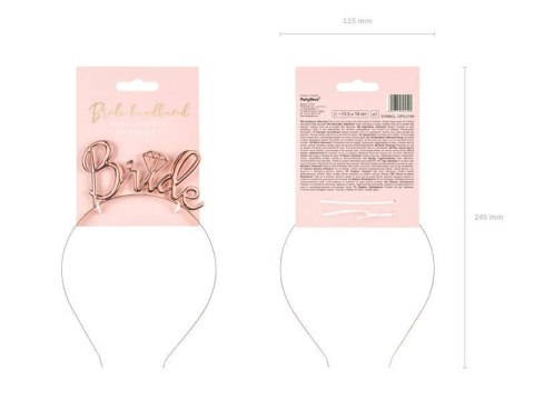 Opaska Bride, różowe złoto Rose Gold Partydeco Opaska Bride, różowe złoto Rose Gold Partydeco
