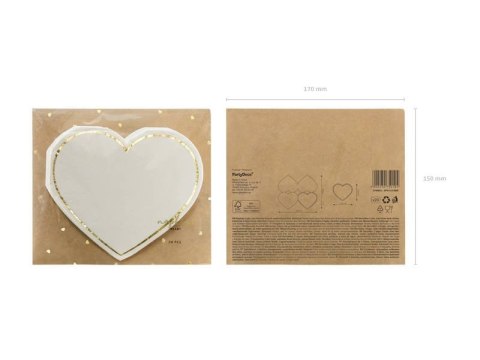 Serwetki Serce, 14.5x12.5cm 20 szt Partydeco Serwetki Serce, 14.5x12.5cm 20 szt Partydeco