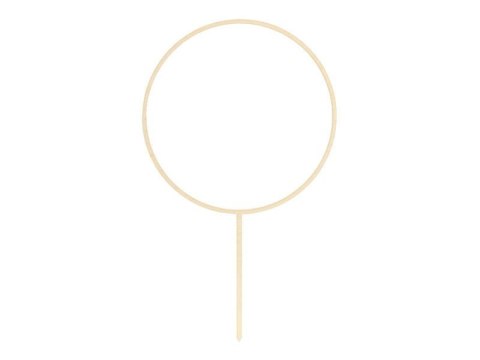 Topper drewniany Obręcz, 24,5 cm Partydeco Topper drewniany Obręcz, 24,5 cm Partydeco