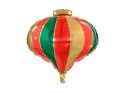 Balon foliowy Bombka zielono czerwona 51x49 cm Partydeco