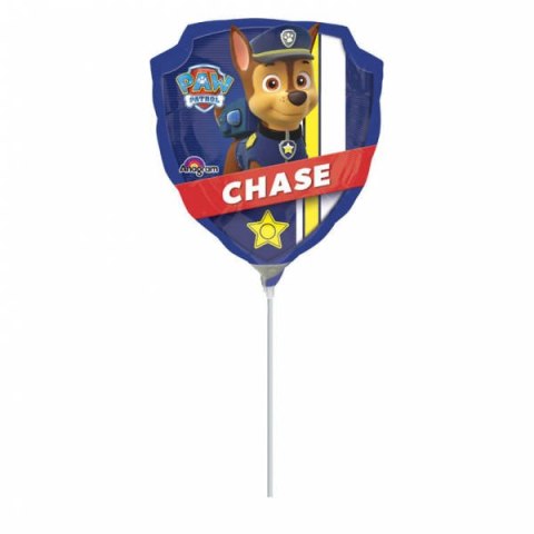 Balon foliowy Chase Marshall Psi Patrol na patyk, 35cm Amscan / Anagram