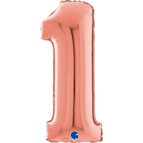 Balon foliowy Cyfra 1 Rose Gold - 66 cm Grabo Grabo