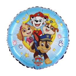 Balon foliowy Psi Patrol okrągły niebieski 46 cm Grabo