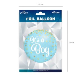 Balon foliowy okrągły It's a boy 46 cm PartyPal