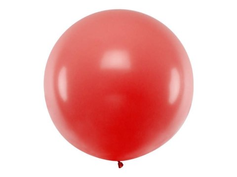 Balon lateksowy Gigant, Czerwony, Pastel Red, 1m, 1 szt. Partydeco