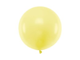 Balon lateksowy Gigant, Żółty, Pastel Light Yellow, 60 cm, 1 szt. Partydeco