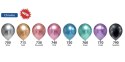 Balony lateksowe Chrome Ciemny Grafit, 12,5 cm, 100 szt. Flowballoons