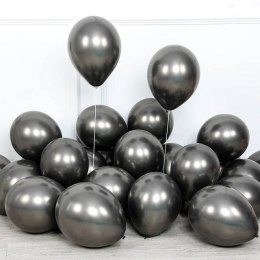 Balony lateksowe Chrome Ciemny Grafit, 30cm, 50 szt. Flowballoons