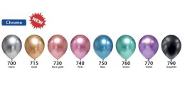 Balony lateksowe Chrome Niebieskie, 12,5 cm, 100 szt. Flowballoons