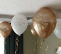 Balony lateksowe Chrzest Święty białe, złoty nadruk 10 szt. Flowballoons