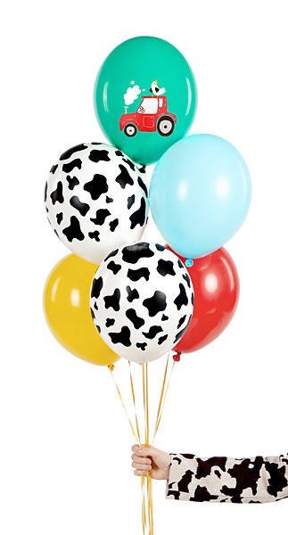 Balony lateksowe Farma, traktor 30cm, 6 sztuk Partydeco Balony lateksowe Farma, traktor 30cm, 6 sztuk Partydeco