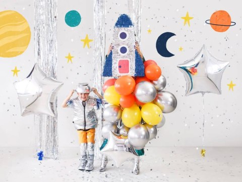 Balony lateksowe Glossy, Chrome, Srebrne, 30cm, 10 szt. Partydeco Balony lateksowe Glossy, Chrome, Srebrne, 30cm, 10 szt. Partydeco