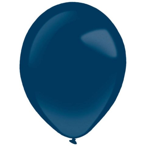 Balony lateksowe Granatowe, Decorator Metallic Navy Flag Blue, 28cm, 50 szt. Amscan / Anagram