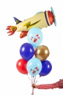 Balony lateksowe Samolot mix 30cm, 6 sztuk Partydeco