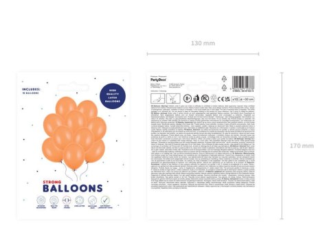 Balony lateksowe Strong Pomarańczowe, Pastel Mandarin Orange 30cm, 10szt. Partydeco Balony lateksowe Strong Pomarańczowe, Pastel Mandarin Orange 30cm, 10szt. Partydeco