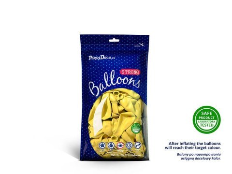 Balony lateksowe Strong, Żółte, Pastel Lemon Zest, 12cm, 100 szt. Partydeco Balony lateksowe Strong, Żółte, Pastel Lemon Zest, 12cm, 100 szt. Partydeco